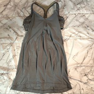 Lululemon grey rouched tank top‎ size 6